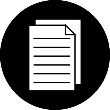 Belge simgesinin vektör illüstrasyonu