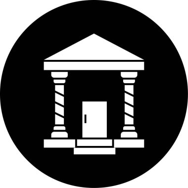 Banka simgesi, vektör illüstrasyonu