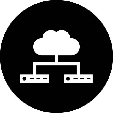 Bulut. Web simgesi basit illüstrasyon