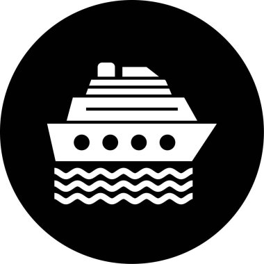 Gemi simgesi vektör illüstrasyonu