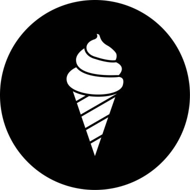 Dondurma ikonu. Moda vektör illüstrasyonu