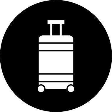 seyahat valiz simgesi, vektör illüstrasyonu