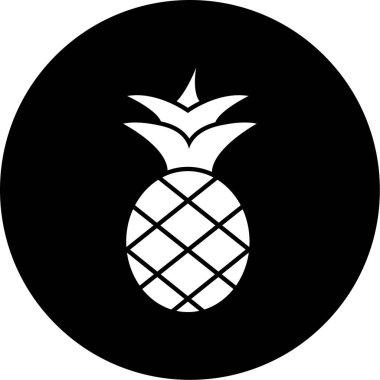 ananas ikonu vektör illüstrasyonu
