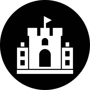 Şato simgesi, vektör illüstrasyonu