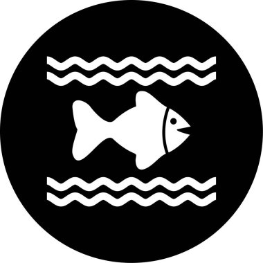 Balık. Web simgesi basit illüstrasyon