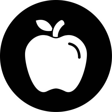 Elma. Web simgesi basit illüstrasyon