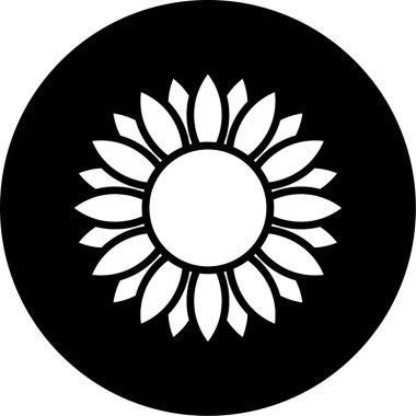 Çiçek. Web simgesi basit illüstrasyon