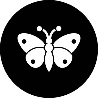 Bir kelebek simgesinin vektör çizimi