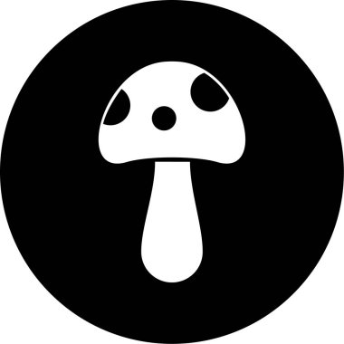 Mantar simgesi, vektör illüstrasyonu