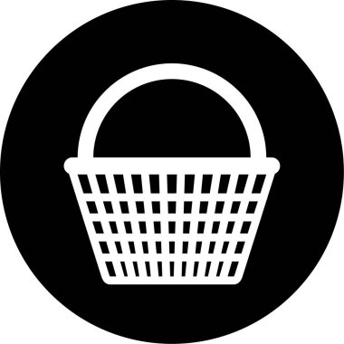 Alışveriş sepeti simgesi, vektör illüstrasyonu