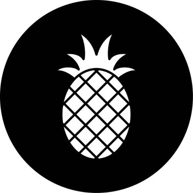 ananas ikonu vektör illüstrasyonu