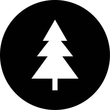 Noel ağacı simgesi vektör illüstrasyonuName