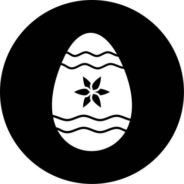 Mutlu Paskalya Yumurtası ikonunun vektör çizimi