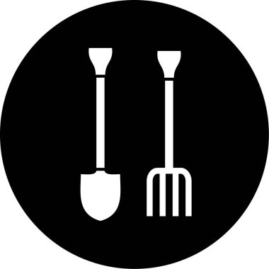 Gıda ve bahçe simgesinin vektör illüstrasyonu