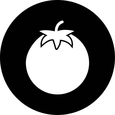 Domates simgesinin vektör illüstrasyonu