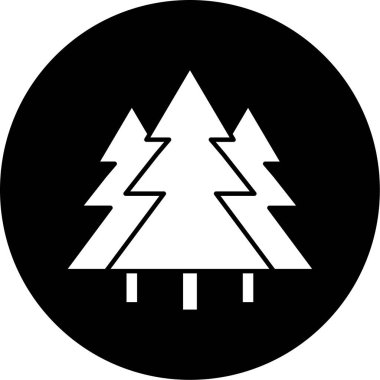 Ağaç simgesinin vektör illüstrasyonu