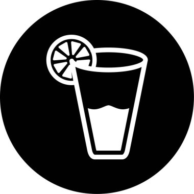 cam ve içecek ikonunun vektör illüstrasyonu