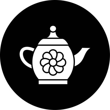 çaydanlık ikonu vektör illüstrasyonu