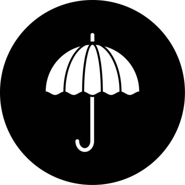 Şemsiye. Web simgesi basit illüstrasyon