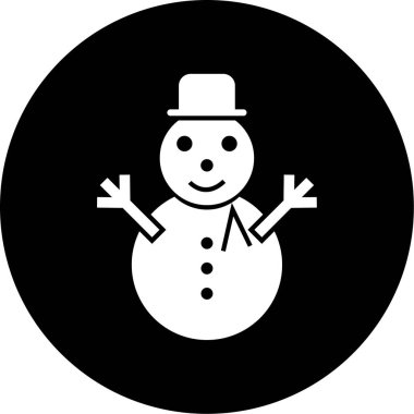 Kardan adam. Web simgesi basit illüstrasyon