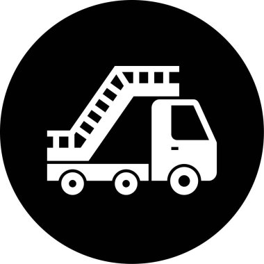 Kamyon simgesinin vektör illüstrasyonu