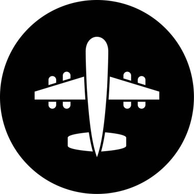 uçak ikonu vektör illüstrasyonu