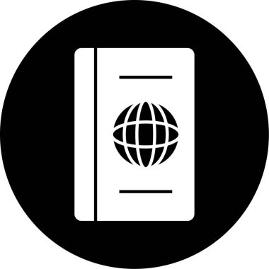 Pasaport. Web simgesi basit illüstrasyon
