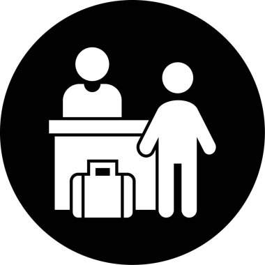 Bir iş adamı ve çantadaki kadının siyah-beyaz çizimleri.