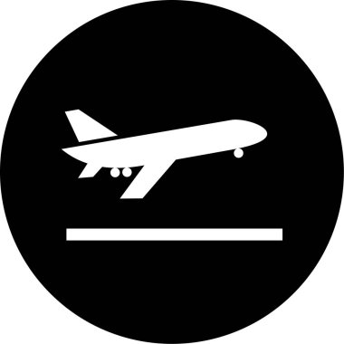 uçak ikonu vektör illüstrasyonu