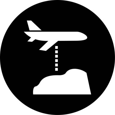 uçak ikonu vektör illüstrasyonu