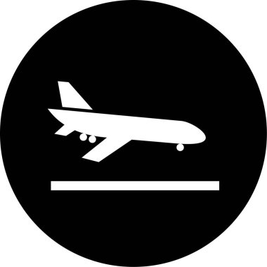 uçak ikonu vektör illüstrasyonu