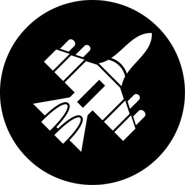 Bir roket simgesinin vektör çizimi