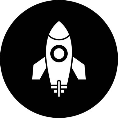 roket ikonu vektör illüstrasyonu