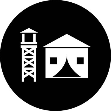 Modern yapı simgesinin vektör illüstrasyonu