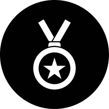 Madalya. Web simgesi basit illüstrasyon