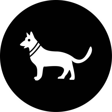 köpek simgesi, vektör illüstrasyonu