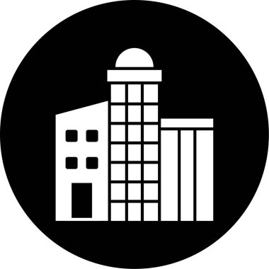 Modern yapı simgesinin vektör illüstrasyonu