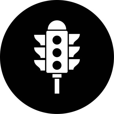 trafik sinyali simgesi, vektör illüstrasyonu