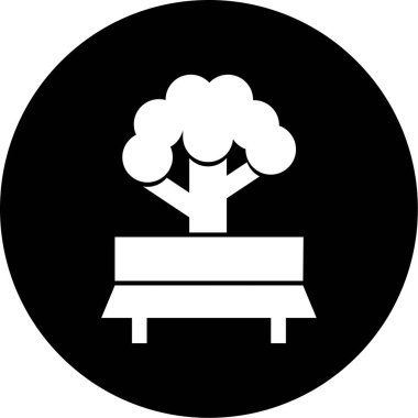 Ağaç simgesinin vektör illüstrasyonu