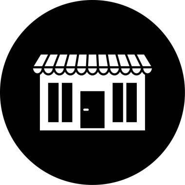 Dükkan. Web simgesi basit illüstrasyon