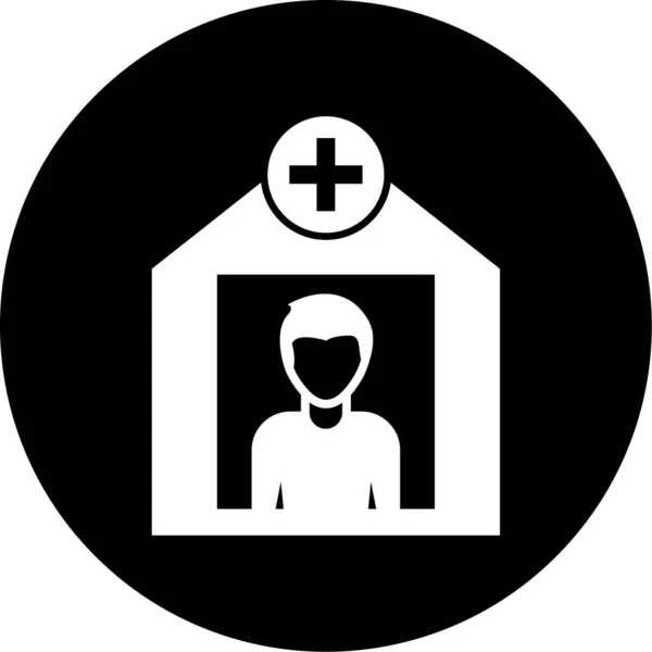 Ilustración Vectorial Del Icono Del Hospital — Vector de stock