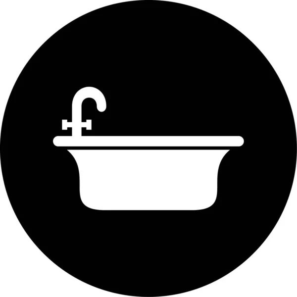 Bañera Icono Web Diseño Simple — Archivo Imágenes Vectoriales