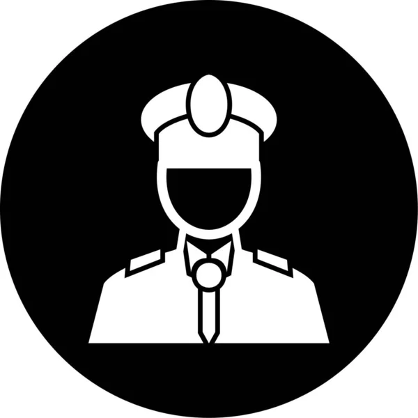 Ilustração Vetorial Ícone Policial — Vetor de Stock