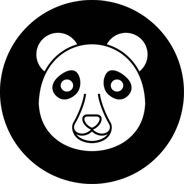 Panda Icône Web Illustration Simple — Image vectorielle