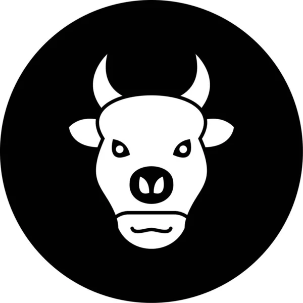 Toro Icono Web Ilustración Simple — Archivo Imágenes Vectoriales