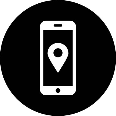 Cep telefonu simgesi, vektör illüstrasyonu