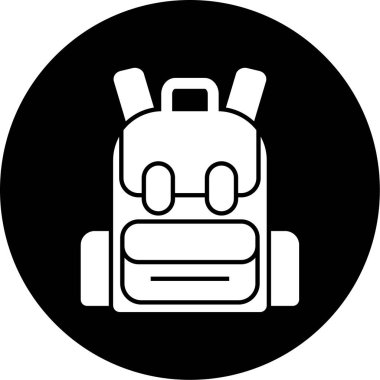 Sırt çantası simge vektör çizim