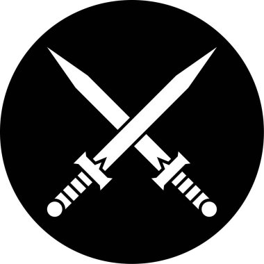 kılıç simgesi vektör illüstrasyonu