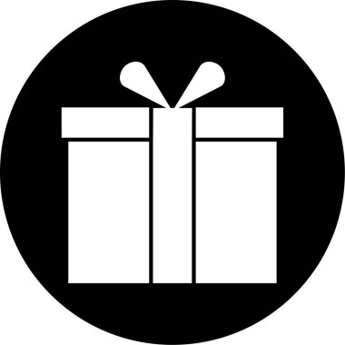 hediye kutusu simgesi, vektör illüstrasyonu