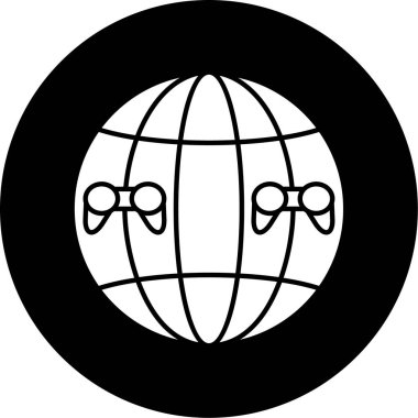 Küre. Web simgesi basit illüstrasyon